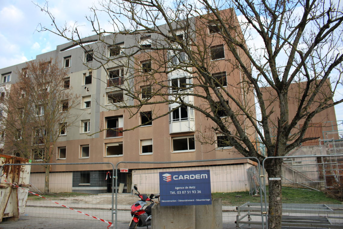 Immeubles en cours de déconstruction